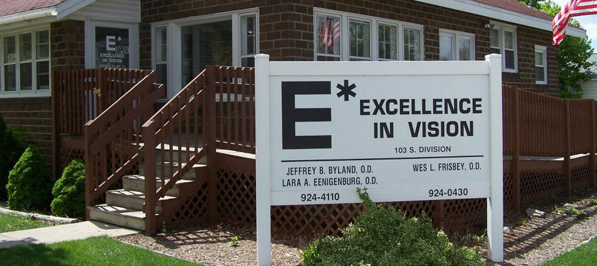 The front sign of Excellence in Vision